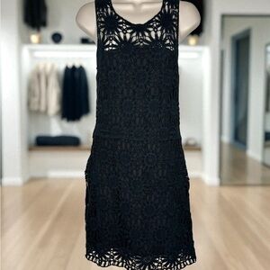 Black Crochet Sleeveless Dress